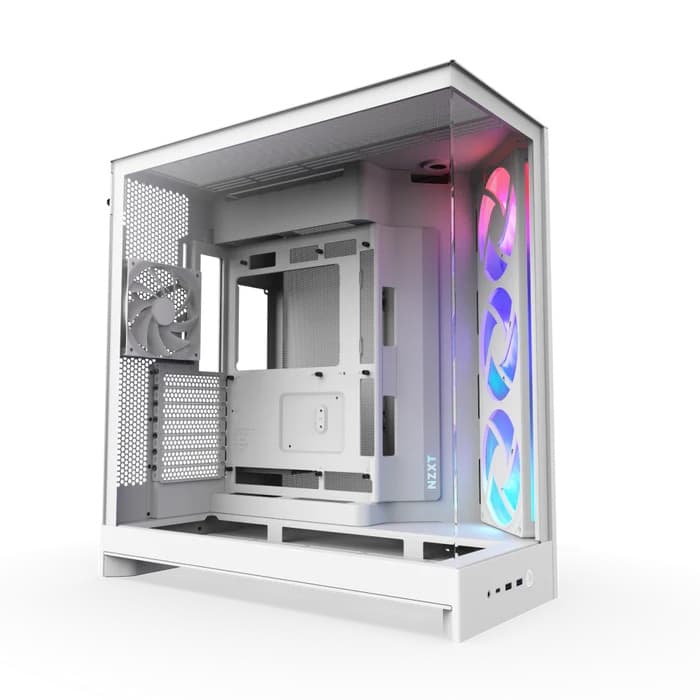 NZXT H9 Flow RGB E-ATX com Vidro Temperado e 3x Ventoinhas 140mm RGB Branca
