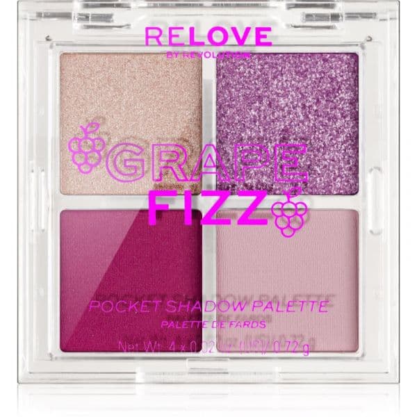 Revolution Relove Pocket Palette Paleta de Sombra para os Olhos Tom Grape Fizz 4x0.72 g