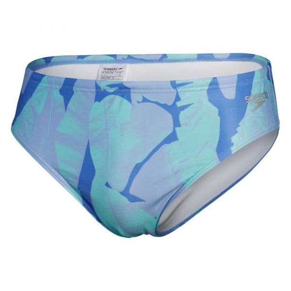 Speedo Allover Digital 8 Cm Swimming Brief Azul UK 32 Homem