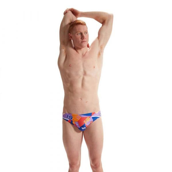 Speedo Allover Digital 5 Cm Swimming Brief Colorido UK 36 Homem