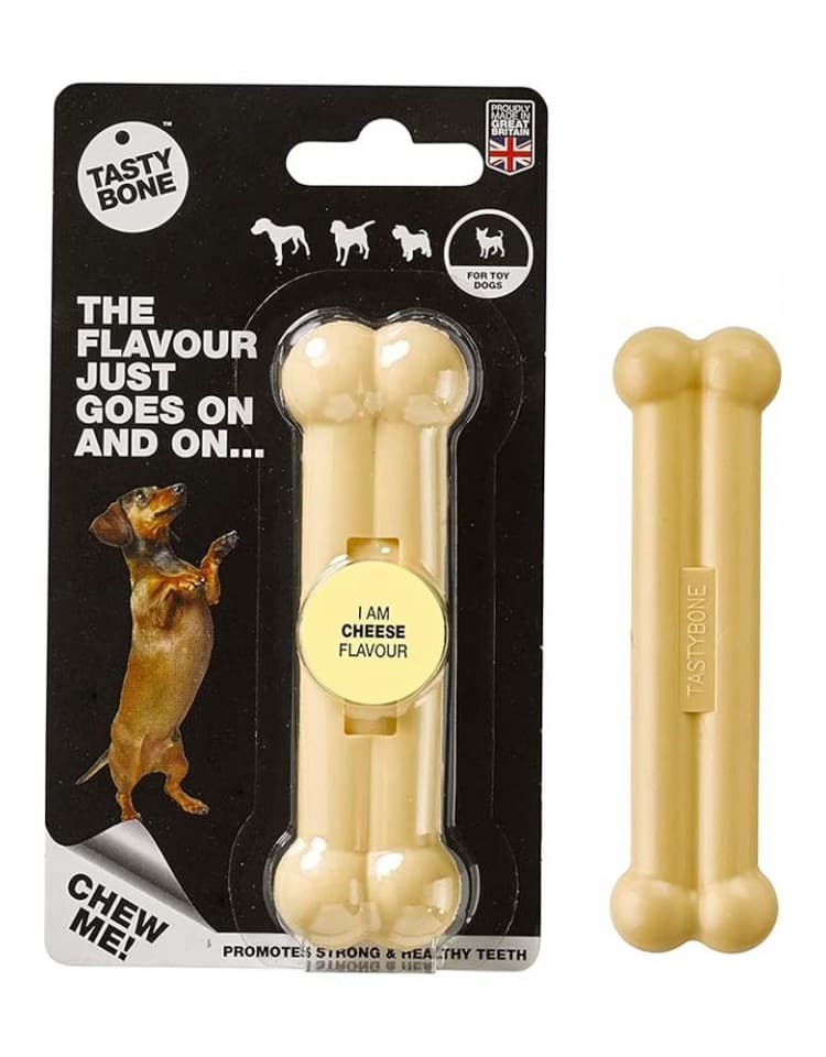Tastybone - Brinquedo Osso em Nylon para cão - Queijo