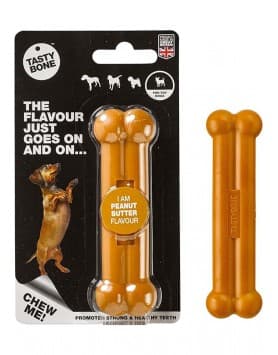 Tastybone - Brinquedo Osso em Nylon para cão - Manteiga de Amendoim