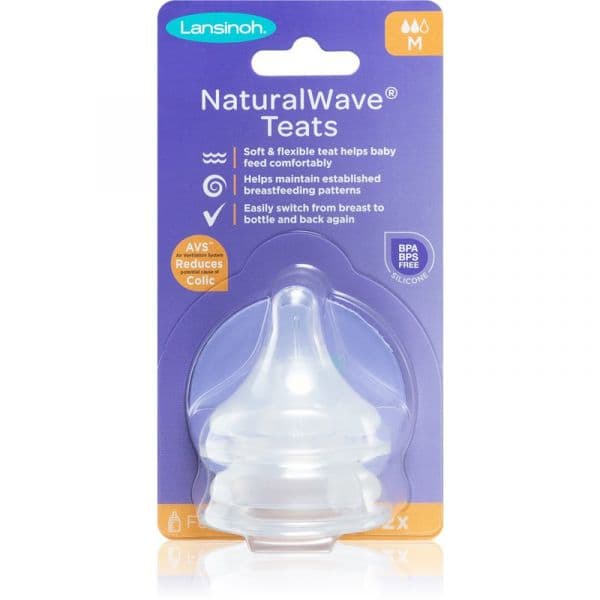 Lansinoh Tetina Lansinoh NaturalWave Fluxo Médio +3M 2 unidades