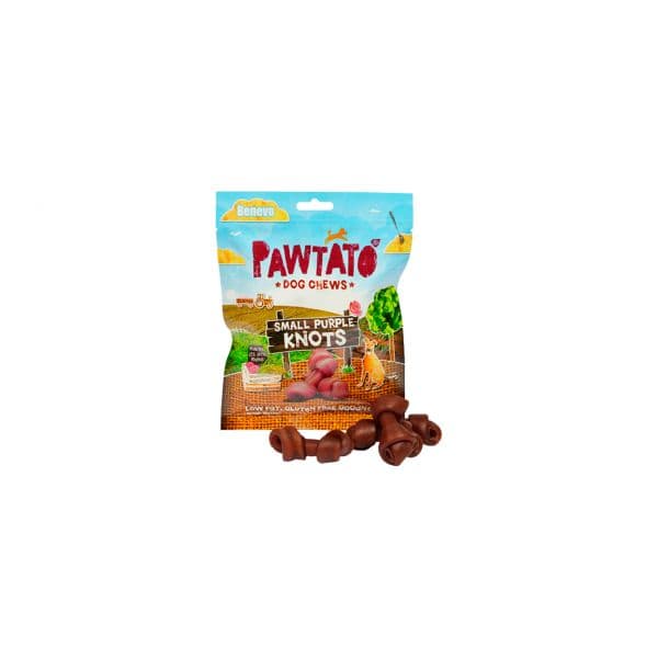 Benevo's Pawtato Small Purple Knots Chew Hipoalergénico 150g