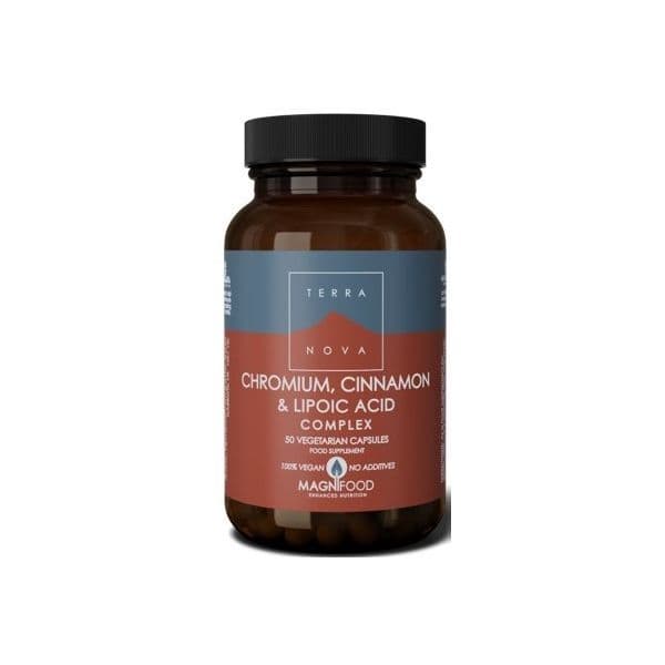Terra Nova Chromium, Cinnamon & Lipoic Acid Complex 50 Cápsulas