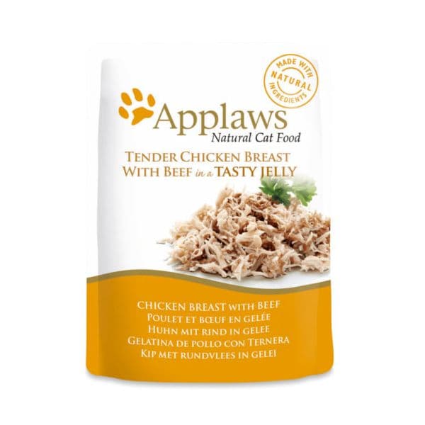 Ração Húmida Applaws Natural Pouch Chicken Breast & Beef Cat 70g