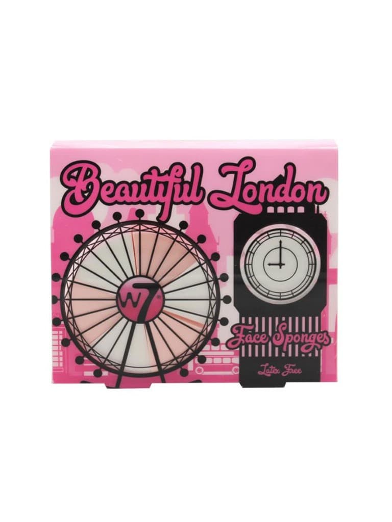 W7 Beautiful London Face Sponge Latex Free 6 Triangle + 2 Blotting