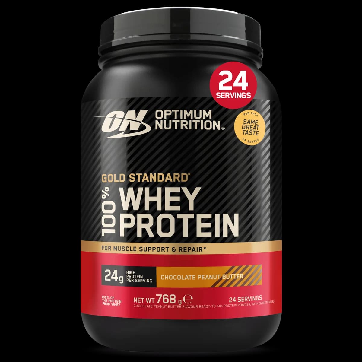 100% Whey Gold Standard 768g Optimum Nutrition – Chocolate Peanut Butter