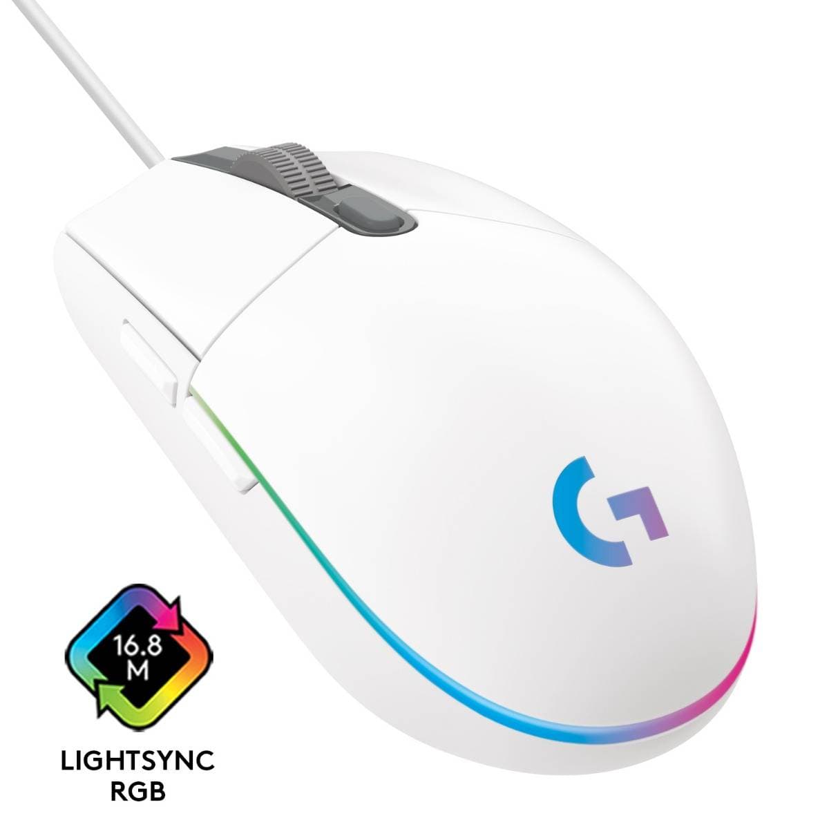 Logitech G203 Lightsync 2nd Gen Gaming Mouse 8000DPI RGB White - 910-005797