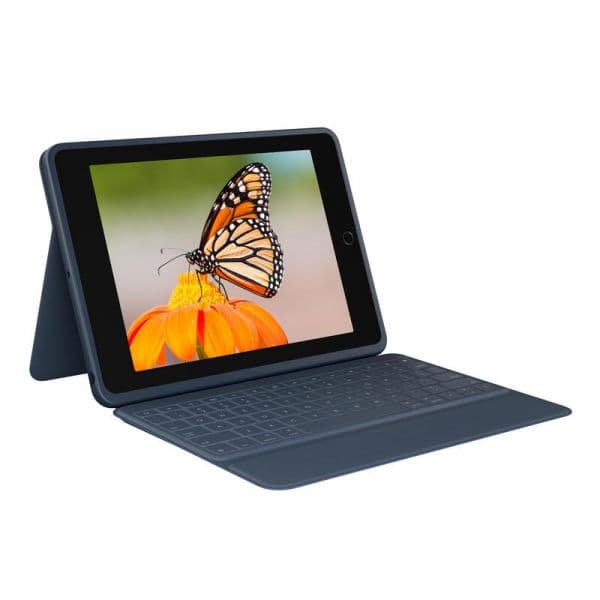 Logitech Capa Teclado Rugged Combo 3 para iPad (7ª, 8ª e 9ª Geração) Classic Blue