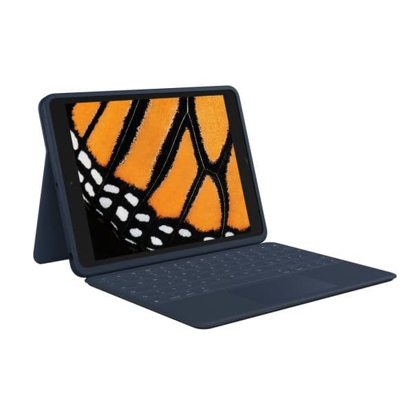 Logitech Capa Teclado Rugged Combo 3 Touch para iPad 10.2" (7ª, 8ª e 9ª Geração) Smart Connector QWERTZ Azul