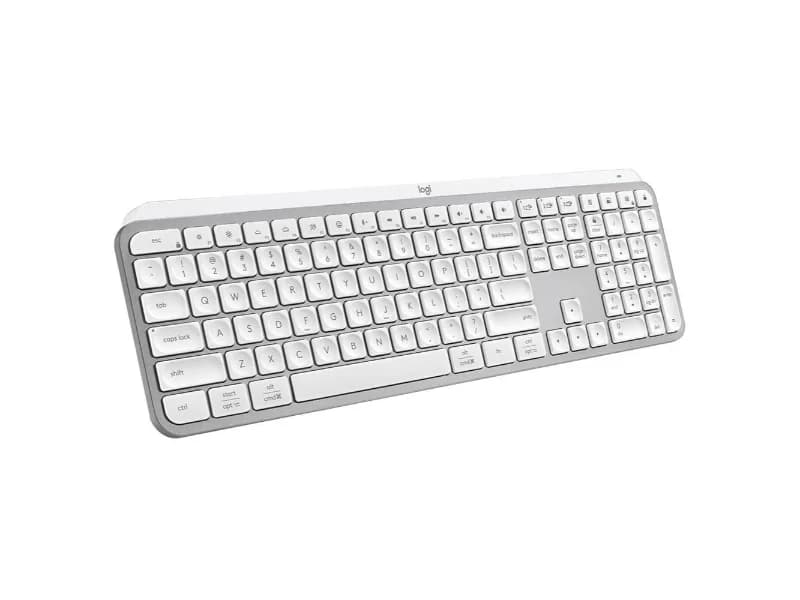 Teclado Logitech Mx Keys S - Retroiluminação - sem Fios - Bluetooth Le - Qwerty - Português - Interruptor: Chave-tesoura - Cinza Pálido 920-011580