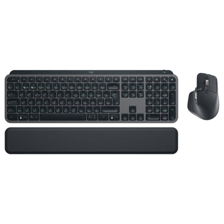 Teclado Logitech MX Keys S Bluetooth PT Graphite + Rato Óptico Logitech MX Master 3s Wireless/Bluetooth