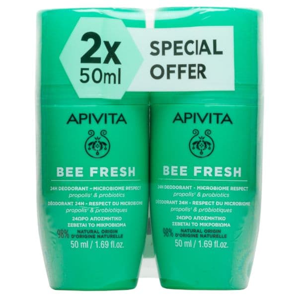 Apivita Bee Fresh Desodorizante Roll-On 2x50ml