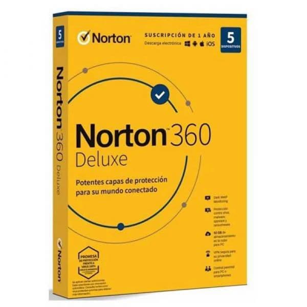 Norton 360 Deluxe 5 Dispositivos 1 Ano Espanhol