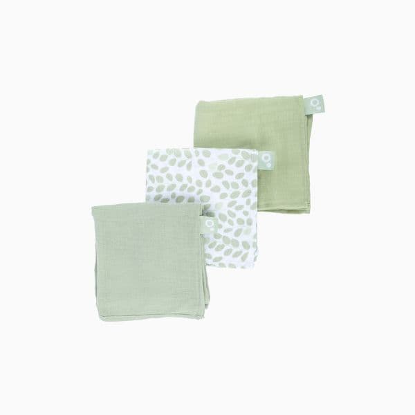 Doomoo Pack 3 Musselinas 70x70cm Lovely Leaves Green