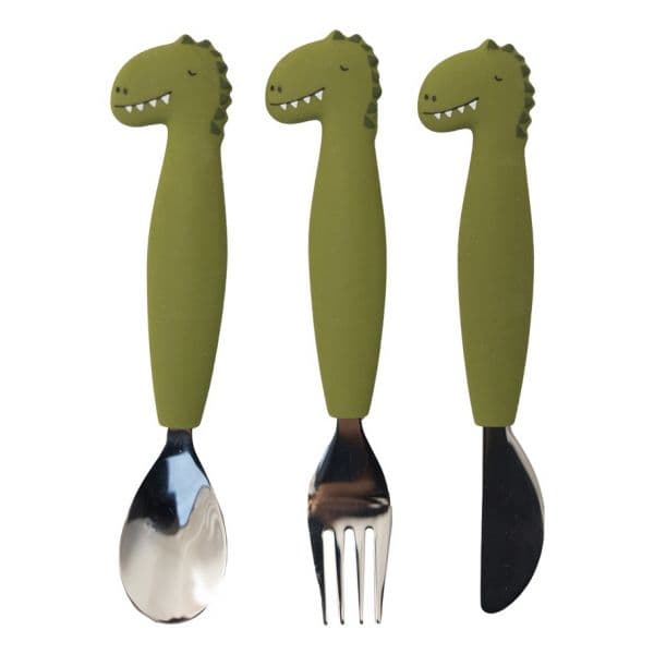 Trixie Conjunto de Talheres Mr. Dino 12m+ Verde
