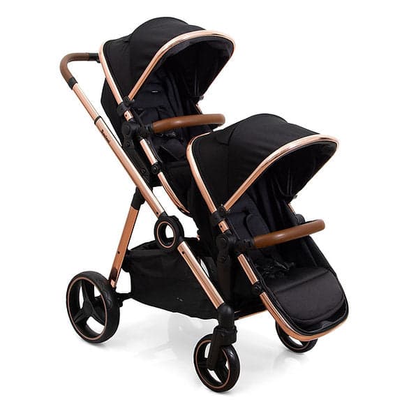 Carrinho de passeio para gémeos Conversível Duo Stroller Luiz Rose Gold Baninni