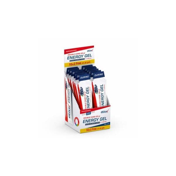 Etixx Double Carb Energy Gel Mirtilo 12 Unidades
