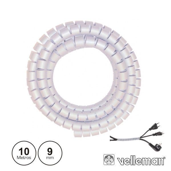 Velleman Protector de Cabo Espiral Branco Transp. 10M Ø 9MM - SW09