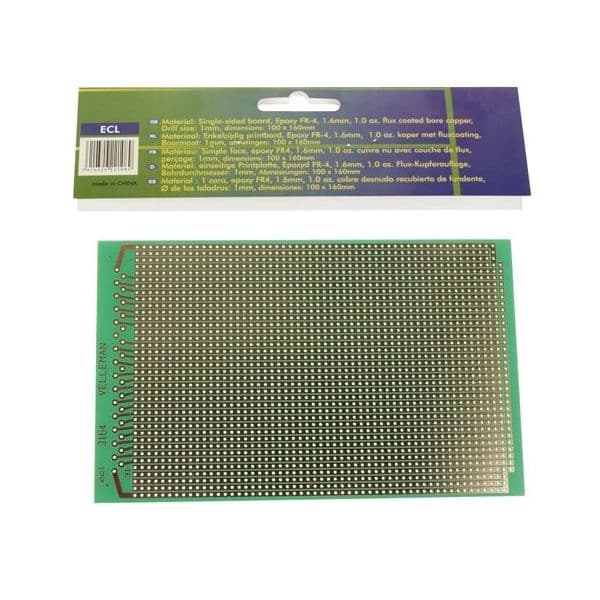 Placa Placa Circuito Impresso FR4 100x160mm B/ecl
