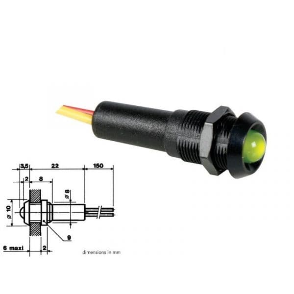 Velleman LED Piloto Flash 12v Green - 12VBFG
