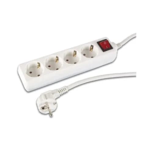 Bloco 4 Tomadas + Interruptor Cabo 3mts (1 Uni.)