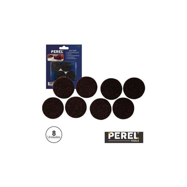 Perel Feltros Anti-riscos Redondos 38mm 8un - VELDTF3