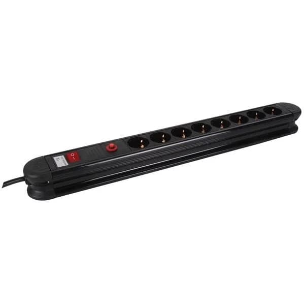 Perel Bloco 8 Tomadas Protecao + Interruptor Cabo - VELEBP08N-G