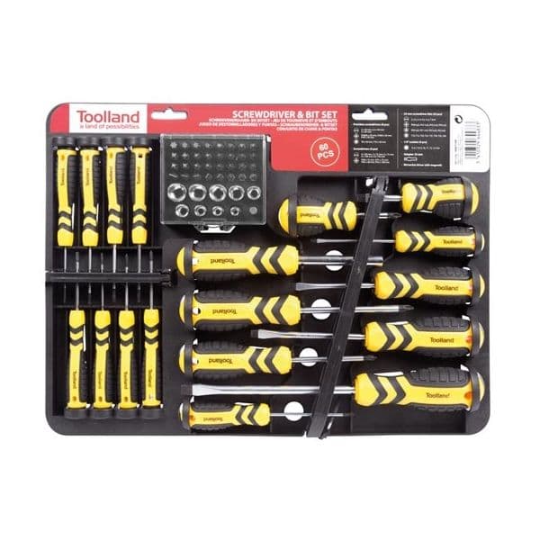 Toolland Conjunto de Chaves e Pontas 60X - HSET15N