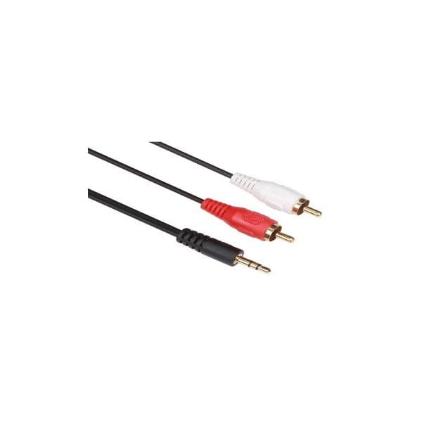 Velleman Cabo audio jack stereo macho 3,5mm/2xRCA macho 10mt - VELPAC205B100N