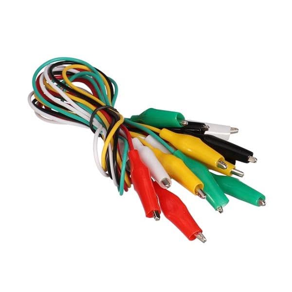 Velleman Conjunto de 10 Fios 50 cm 5 Cores com Garras CM11N