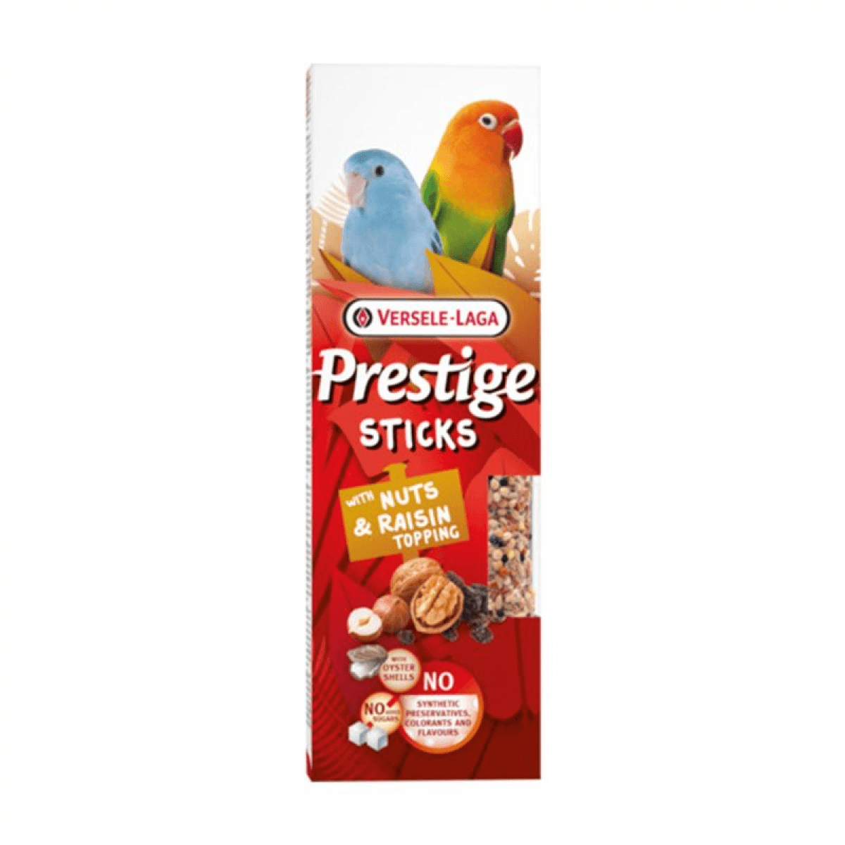 Versele Laga Prestige Sticks para Periquitos/Pequenos Papagaios com Nozes e Passas 2 x 30g