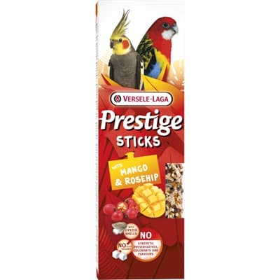Versele Laga Prestige Sticks Periquitos Grandes Manga e Rosa Mosqueta 140g