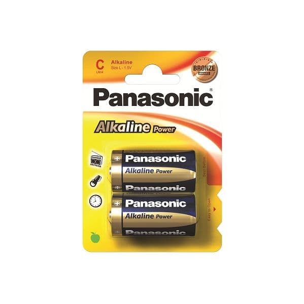 Panasonic Pilha Alcalina 1.5V Power Baby C LR14 1 Un.