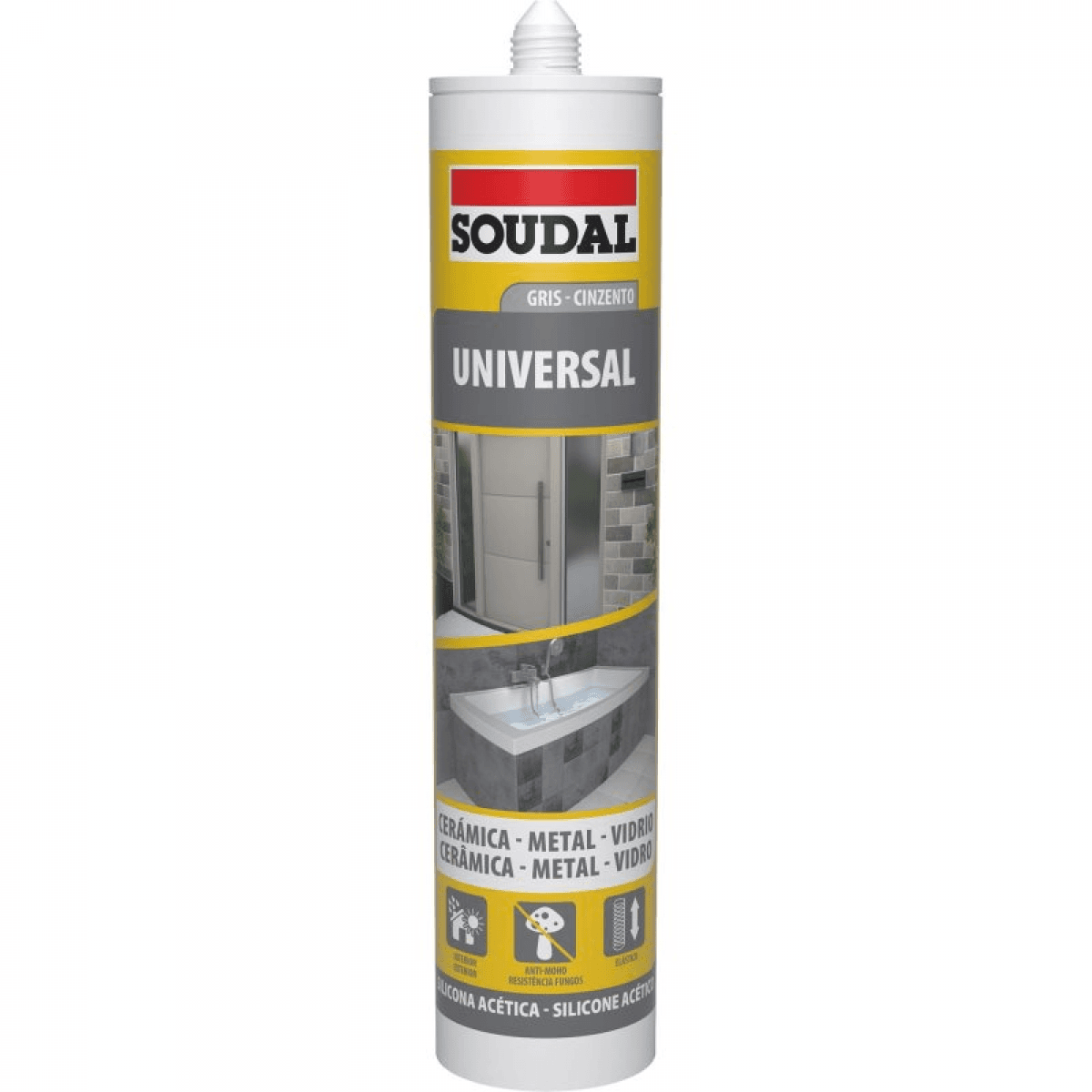 Soudal Silicone Universal Grey 280ML - 840015728