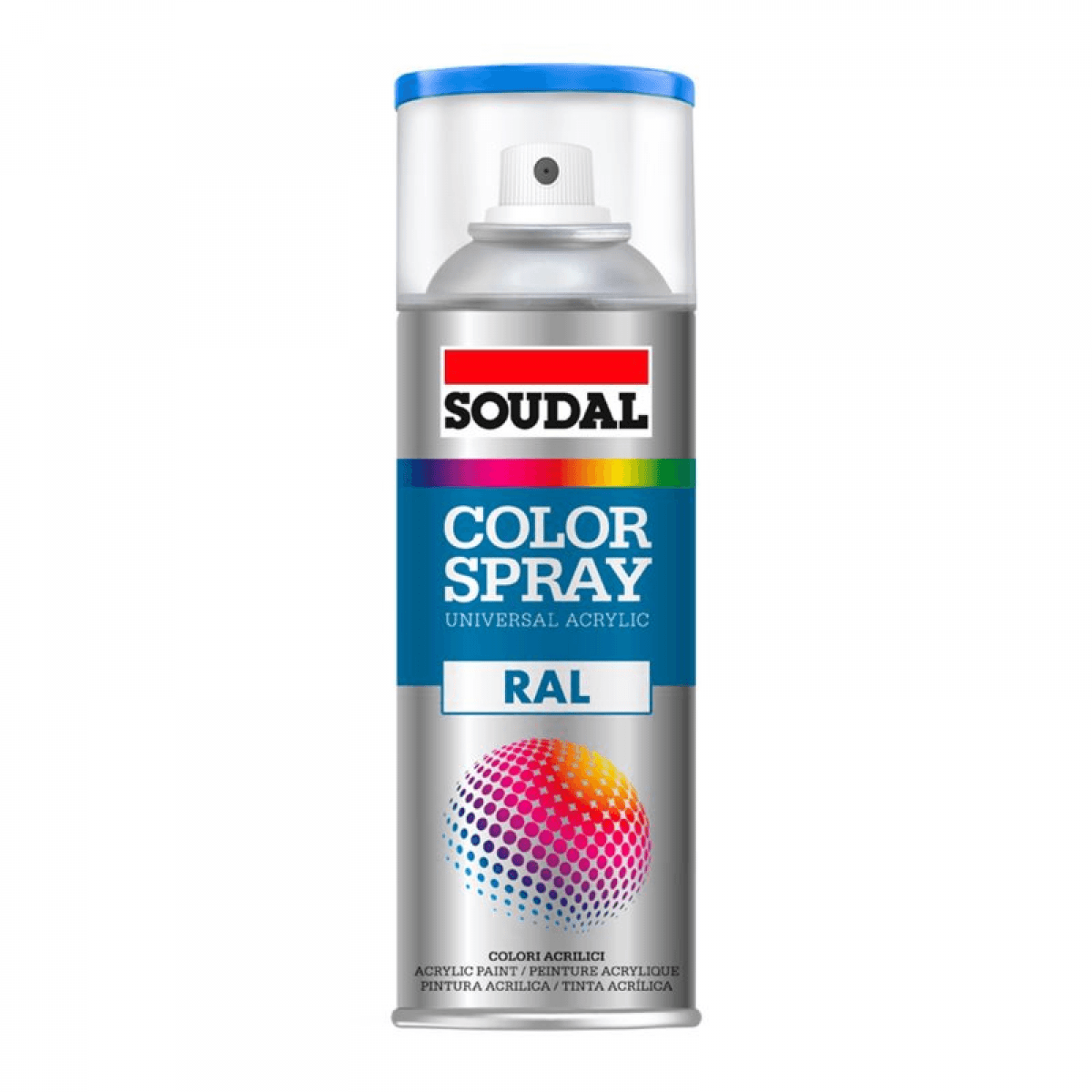 Soudal Color Spray Ral 400ml - Ral 9005 Brilhante