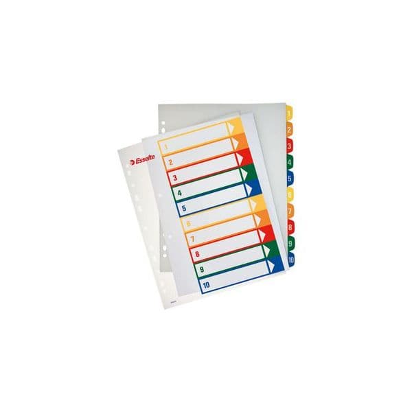 Esselte Pack Separadores A4 10 Posições Índice Numérico - 100213