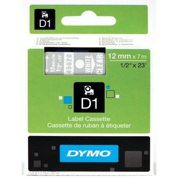 Dymo Fita Gravacao 12mmX7m Branco (45020)