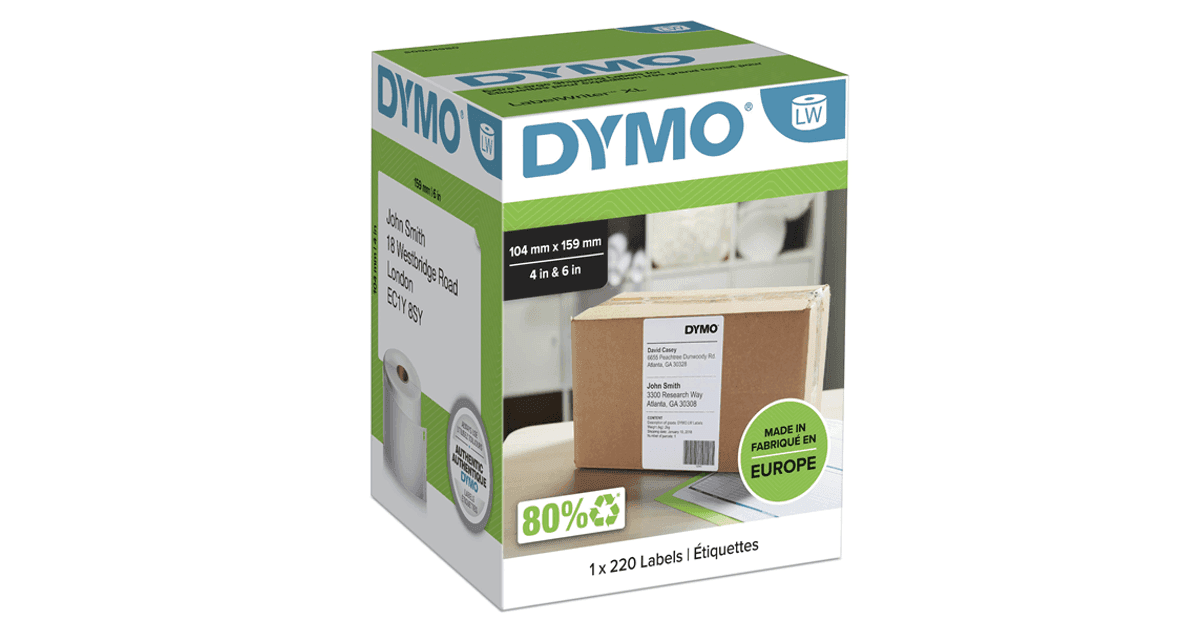 Fita gravacao dymo 24mmx7m preto/branco (53713) - 12753713
