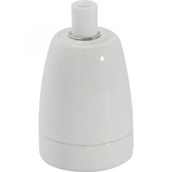 Chacon Casquilho de Cerâmica Branco