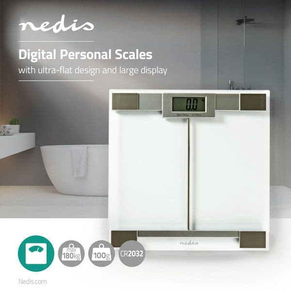 Nedis Balança Wc Digital Vidro Temperado Transparente - PESC110DCT