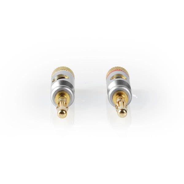 Kit 2x Conetor Banana Macho Ouro 24K - CAGC26900ME