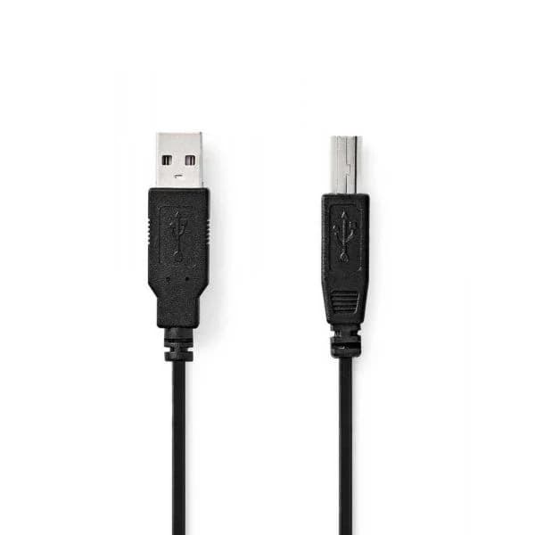Nedis CCGL60100BK20 Cabo Usb 2m Usb 2.0 Usb a Usb B Preto