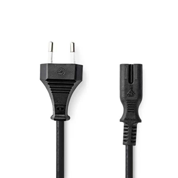Nedis CEGL11040BK20 Cabo de Alimentação AC Plano IEC-320-C7 2m Preto