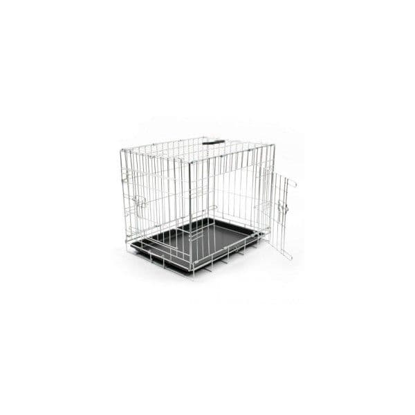 Duvo+ Jaula Transportadora Cromada Cão C/ 2 Portas 123x77x83cm