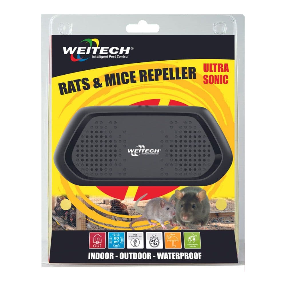 AFUGENTADOR ULTRASSÓNICO DE RATOS E RATAZANAS WEITECH