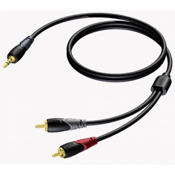 Procab Cabo Áudio Jack Estéreo 3.5mm para 2x RCA Macho CLA711/3 3.00m
