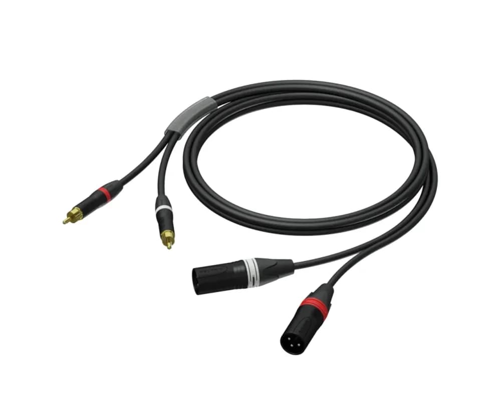 Procab PRA701/ 3m 2 x XLR male - 2 x RCA/Cinch male - BimotorDJ