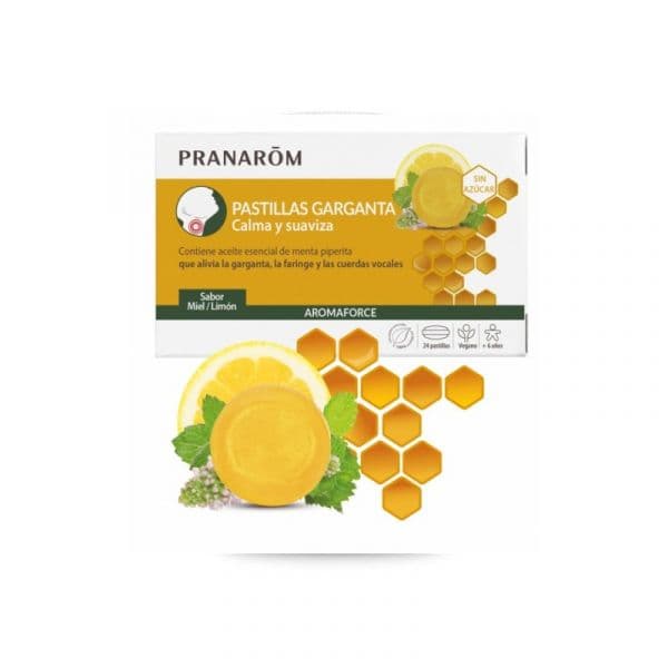 Pranarom Aromaforce Pastilhas Garganta Mel Limão 24 Unidades